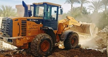 إزالة حالات بناء مخالف بأوسيم بسبب تعديها على الأرض الزراعية.. فيديو