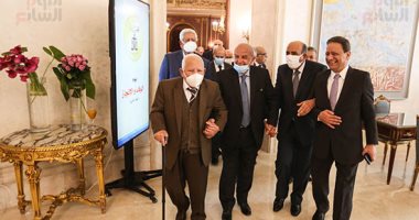رؤساء مجلس الدولة السابقين يشهدون احتفالية "يوم الوفاء والإنجاز".. فيديو