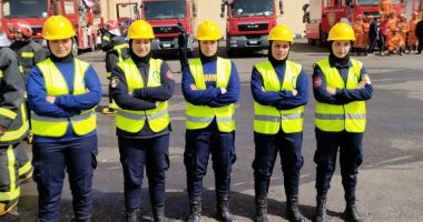 أول فريق إطفاء نسائى: تدربنا على مواجهة النيران وإنقاذ المواطنين.. فيديو