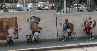 لوحات فنية تزين شوارع شبرا بالقاهرة.. صور