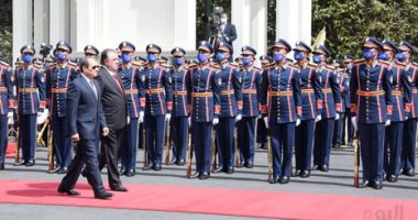 استعراض حرس الشرف.. الرئيس السيسي يستقبل رئيس طاجيكستان 