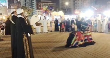 رقصة الحصان المصرى تبهر زوار فعاليات الشارقة التراثية.. فيديو