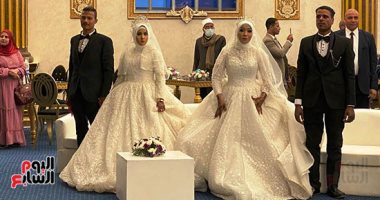 وزير القوى العاملة يشهد حفل مبادرة "فرحة عمري" لزواج 4 عرائس يتيمات.. لايف