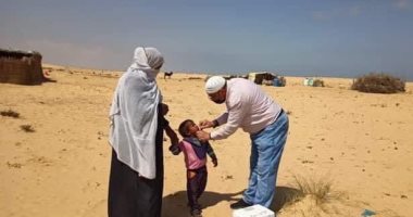 استمرار جهود حملة التطعيم ضد شلل الأطفال فى شمال سيناء.. صور