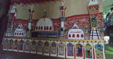 رمضان جانا.. "وليد" يشارك بصور زينة الشهر الكريم فى قرية زاوية جروان بالمنوفية