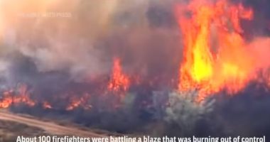 حرائق ضخمة تجتاح منطقة جبلية فى الولايات المتحدة وتدمر 150 مبنى.. فيديو