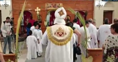 الكنيسة الكاثوليكية بالمعادى تحتفل بأحد الشعانين وسط إجراءات احترازية