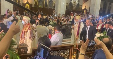 وصول البابا تواضروس الكاتدرائية المرقسية بالعباسية للاحتفال بعيد القيامة