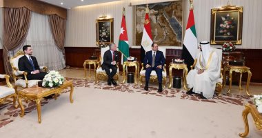 الرئيس السيسي يؤكد تطلع مصر لتعزيز التعاون البناء بين مصر والأردن والإمارات 