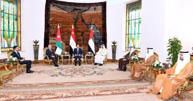 الرئيس السيسي يلتقى العاهل الأردنى وولى عهد أبو ظبى على مأدبة إفطار بالاتحادية