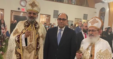 سفير مصر بكندا يشارك بقداس عيد القيامة وينقل تهنئة الرئيس إلى أقباط المهجر