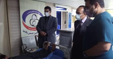 نائب محافظ المنيا يتفقد المستشفى العام والتأمين الصحى