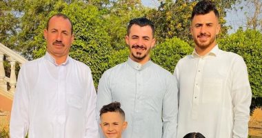 الونش يحتفل بعيد الفطر بصحبة عائلته وأبنائه.. صور