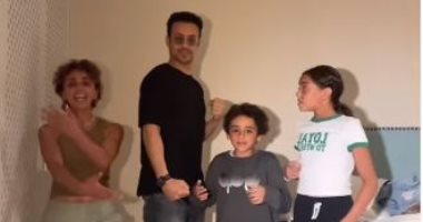 my name chicky.. فيديو تيك توك طريف لأحمد داود وعلا رشدي وأبنائهما
