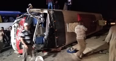إصابة 14 شخصا فى حادث سير بشمال سيناء