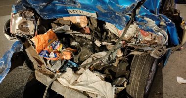 إصابة 7 أشخاص بحادث انقلاب سيارة ميكروباص فى طريق شبرا بنها الحر بالقليوبية