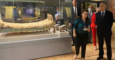 وزير خارجية قبرص يزور متحف الحضارة..ويشيد بجمال العرض المتحفى
