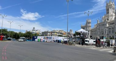 ساحة "سيبيليس" تتزين لاستقبال ريال مدريد بطل أوروبا 2022 