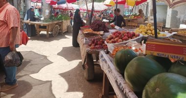 الطماطم بـ 8 والبصل بـ 3 جنيهات فى سوق الأنصاري بالسويس.. فيديو