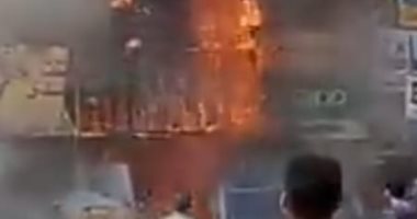 حريق يلتهم محل قماش بكفر الشيخ والدفاع المدنى يمنع امتداده للمنازل المجاورة