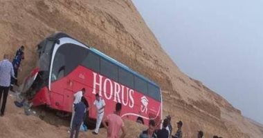 تفاصيل إصابة 24 شخصا فى اصطدام أتوبيس بأحد جبال جنوب سيناء