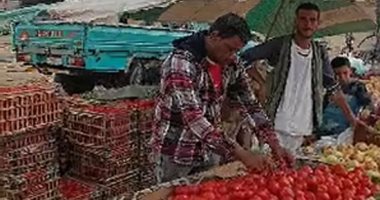 الطماطم والبطاطس بـ5 جنيهات والعنب بـ10.. جولة فى سوق العشرين بالسادات