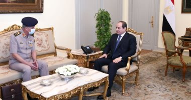 الرئيس السيسى يستقبل القائد العام للقوات المسلحة وزير الدفاع والإنتاج الحربى