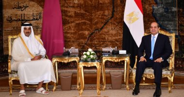 الرئيس السيسي لأمير قطر: هذه الزيارة تجسد ما تشهده العلاقات المصرية القطرية من تقدم