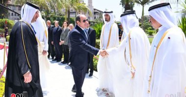 الرئيس السيسي يودع أمير قطر تميم بن حمد فى ختام زيارته لمصر