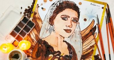 "عروس الجنة" لوحة بالقهوة لوداع نيرة أشرف.. إسراء: تخيلت نفسي مكانها