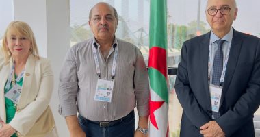 وزير الرياضة الجزائرى يستقبل هشام حطب على هامش دورة البحر المتوسط 