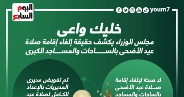 الحكومة تكشف حقيقة إلغاء إقامة صلاة العيد بالساحات والمساجد الكبرى.. إنفوجراف