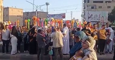 احتفال أهالى كفر الشيخ فى الشوارع بعيد الأضحى المبارك.. لايف