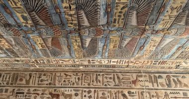 شاهد جدران معبد إسنا والرسومات البديعة ضمن مشروع البعثة المصرية الألمانية