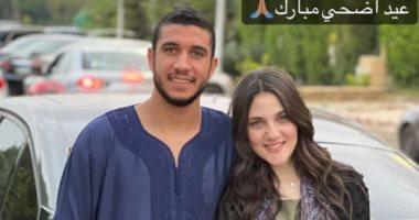 رامى ربيعة ينشر صورة مع زوجته احتفالا بعيد الأضحى المبارك