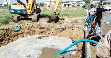 استمرار أعمال إصلاح كسر مفاجىء بخط مياه الشرب بمدينة المستقبل بالإسماعيلية 