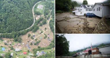 تبدو منطقة حرب.. صدمة ضحايا فيضانات فرجينيا لفقدان متعلقاتهم بالمنازل المتضررة