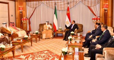 الرئيس السيسي: التنسيق المصرى الكويتى دعامة أساسية لتحقيق الاستقرار الإقليمى
