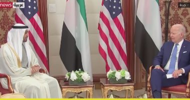 رئيس دولة الإمارات يلتقى نظيره الأمريكى جو بايدن قبيل انطلاق قمة جدة