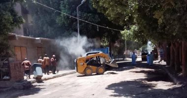 رفع 55 حالة إشغال و50 طنا من تراكمات القمامة والأتربة بمدينة إدفو.. صور