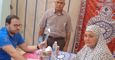 جامعة السادات تنظم قافلة طبية ضمن حياة كريمة بقرية "كفر مناوهلة" بالمنوفية 