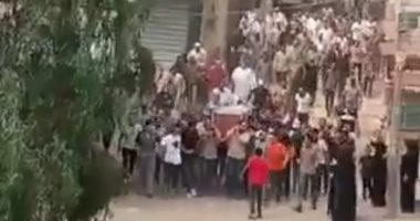 تشييع جثامين 3 شباب لقوا مصرعهم فى انقلاب سيارة بترعة بكفر الشيخ