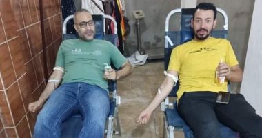 إقبال من شباب قرية شباس الشهداء للتبرع بالدم في مبادرة 20 دقيقة