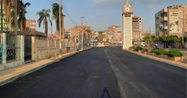 محافظ المنوفية يتابع رصف طريق 16 "شبين الكوم - العراقية - كفر دنشواى"