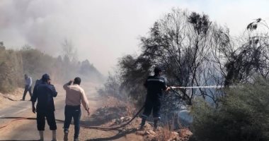 مدير أمن سوهاج يتابع أعمال إخماد حريق مزرعة صرف صحي بالكولة بأخميم