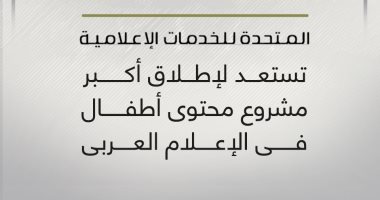 المتحدة للخدمات الإعلامية تستعد لإطلاق أكبر مشروع محتوى أطفال فى الإعلام العربى.. إنفوجراف