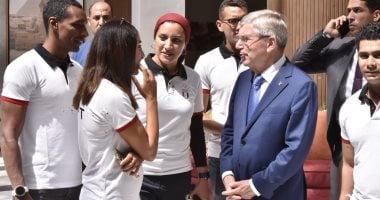 رئيس الأولمبية الدولية يزور مدينة مصر الأولمبية بالعاصمة الإدارية الجديدة