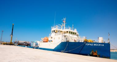 اقتصادية قناة السويس: استقبال أول سفينة "رورو" بميناء العريش على الرصيف التجارى الجديد