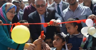 محافظ بورسعيد يفتتح أعمال تطوير مدرسة زيدان سند الأساسية بالجنوب