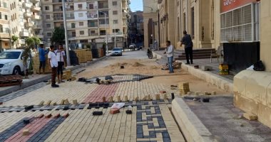 رصف حرم المسجد الدسوقي بالانترلوك وتطهير صفايات الأمطار بدسوق